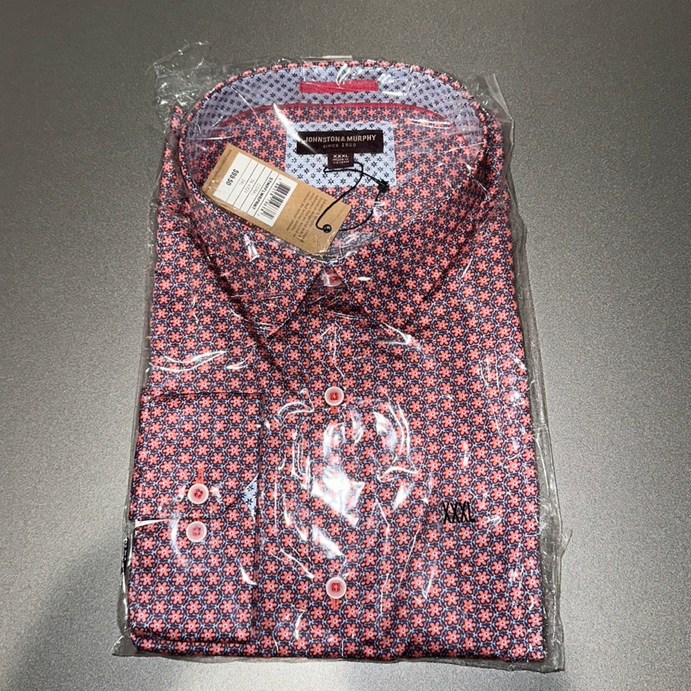 Brand new! Johnston & Murphy long sleeve shirt XXXL.